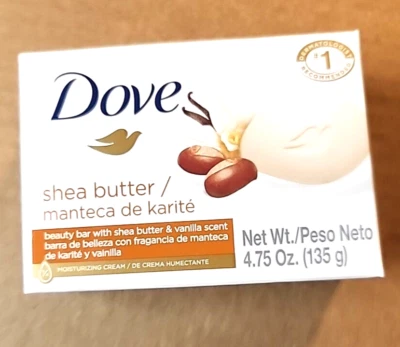 Dove Shea Butter Vanilla Scent Moisturizing Cream Beauty Soap Bar 135G | 4.75oz - Image 1 of 4