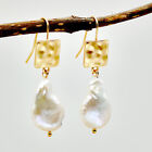 925 Silver Women Jewelry Vintage Pearl Ear Hook Wedding Dangle Drop Earring