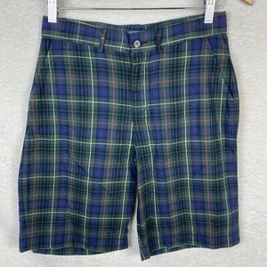 VTG Polo by Ralph Lauren Youth Shorts Size 16 Tartan Plaid Lightweight Cotton - Picture 1 of 9