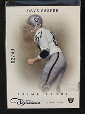 Dave Casper 2011 Panini Prime Signatures BLUE Prime Proof #/49 #45