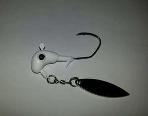 (5) 3/8 Bass Underspin jigs with #3 willow leaf blade 4/0 Matzuo Sickle hook - Picture 1 of 1