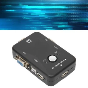 Usb 2.0 Kvm Switch 1920X1440 2 Port Dual Monitor Kvm Switch For Win95 98 98S IDM - Photo 1/12