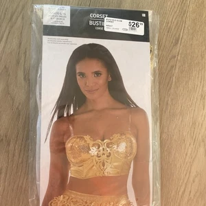 Corsé dorado glamuroso para mujer L/XL - Imagen 1 de 3