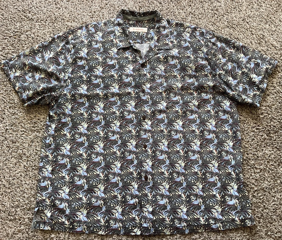 Tommy Bahama Shirt Mens XXL Toucan Loop Collar Short Sleeve Silk Blend - Image 1 of 4