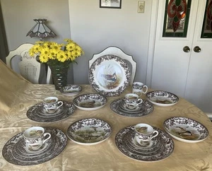 Spode - England - Woodland - 6-teilig, 4 Gedecke + Servierteile - Bild 1 von 15