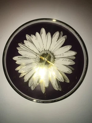 Jones® Purple & Gold Daisy Flower 30cm Wall Clock - Image 1 of 4