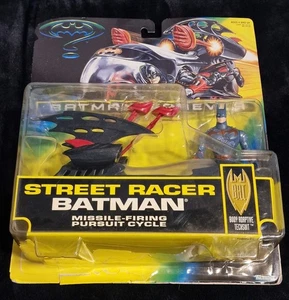 Batman Forever Street Racer Batman With Missile-Firing Pursuit Cycle 1995 Kenner - Picture 1 of 5