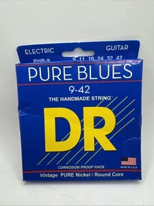 DR PHR-9 "Pure Blues" Reines Nickel Gitarrensaiten 9-42 Hergestellt in den USA - Bild 1 von 2