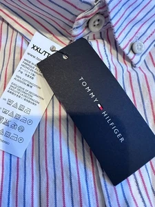 Tommy Hilfiger Herren XXL Button-Down Hemd Gestreift Langarm New York Fit Neu mit Etikett - Bild 1 von 8