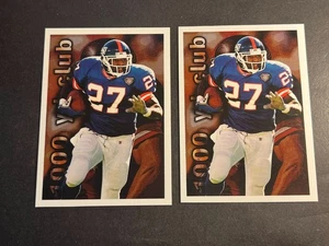 1995 Topps falta lámina y pruebas traseras en blanco 1.000 yardas Club Rodney Hampton #24 - Imagen 1 de 2