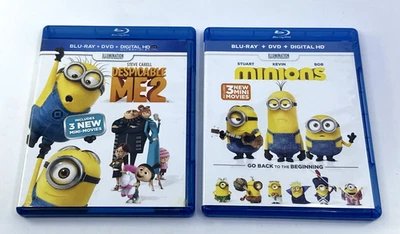 Despicable Me 2 & Minions (Blu-ray + DVD + Digital) TWO DVD LOT! - Image 1 of 4