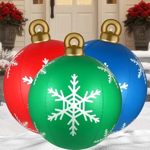 3 Pcs 24 Inch Giant Inflatable Christmas Balls,Large Outdoor Inflatable Balls... - Picture 1 of 6