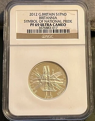 2012 UK Britannia 1/2 Oz Coin Silver Proof National Pride 25th Anniversary 1,656 - Image 1 of 2