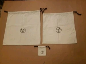 Hermes Dust Bag's. Lot Of 3 Various Sizes. - Picture 1 of 18