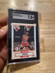 Michael Jordan SGC 7.5 NM 1990 Fleer #26 Last Dance Hedge INVEST Chicago Bulls