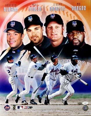 Jeromy Burnitz & Mo Vaughn New York Mets Signed 16x20 Photo w/JSA COA - Image 1 of 3