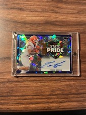 2023 Leaf Metal Chase Brown RC Rookie Blue Cracked Ice Auto 1/4 BENGALS