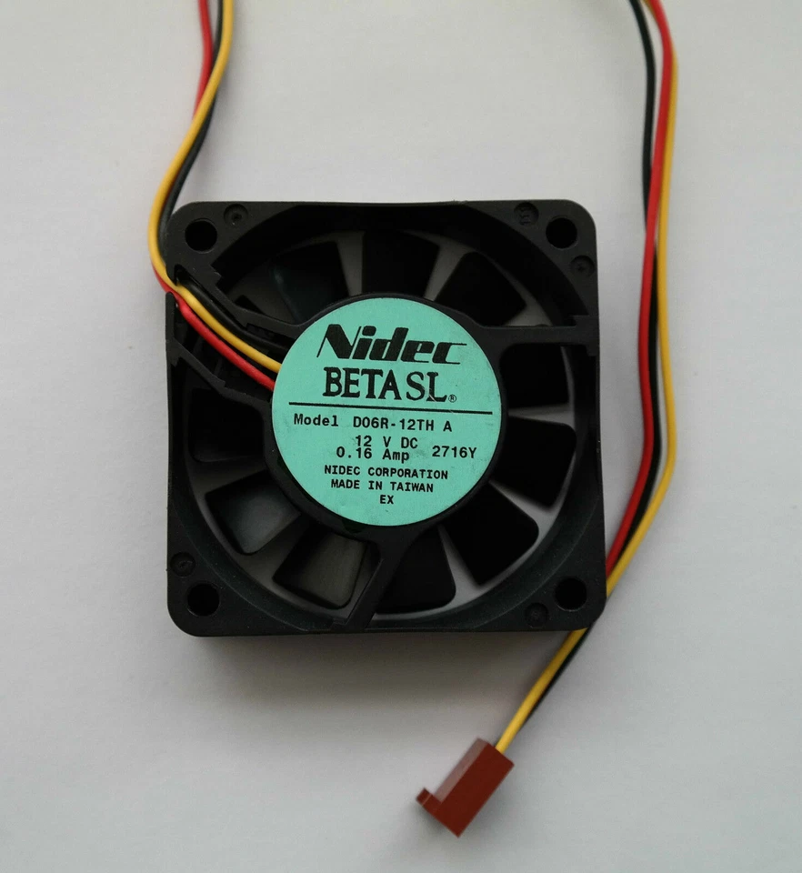 Nidec beta SL D06R-12th A CPU Fan Supermicro 12V 60 x 60 X 15 MM 3 Pin - Image 1 of 1