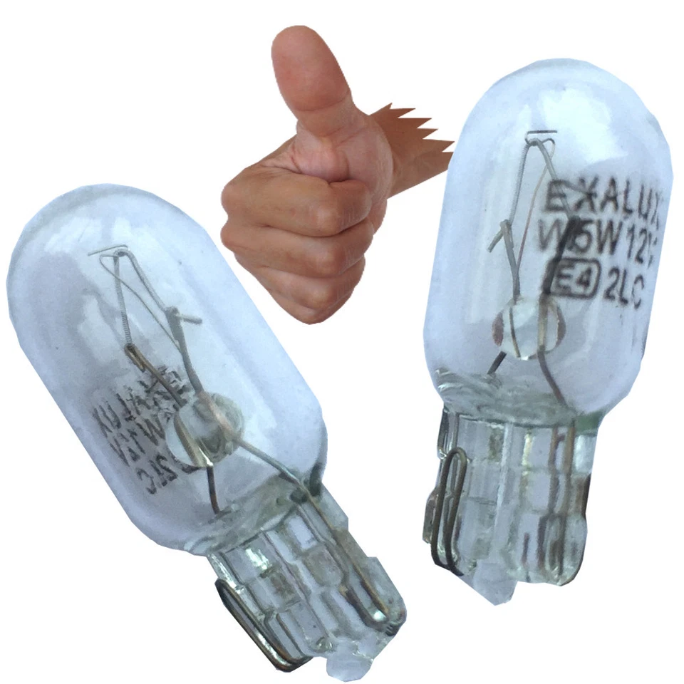 2 x STANDLICHT BIRNEN Innenraum klar T10 W5W 12V 5W Halogen Lampen Kofferraum  - Bild 1 von 1