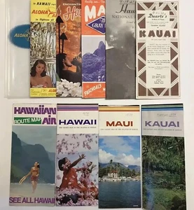 Hawaii Pamphlets Aloha Airlines The Gray Line Islands Travel Brochures 1961 1974 - Picture 1 of 10