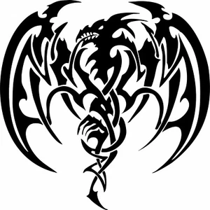 Dragon Wing Fantasy Mystical Tribal Car Truck Window Vinyl Decal Sticker - Picture 1 of 2