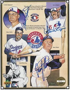 Signed RUSTY STAUB STEVE ROGERS CLAUDE RAYMOND EXPOS 1992 Upper Deck Photo w/COA - Picture 1 of 1