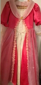 Disney Princess Aurora Sleeping Beauty Gown Costume Childs Kids Large 10-12 - Picture 1 of 17