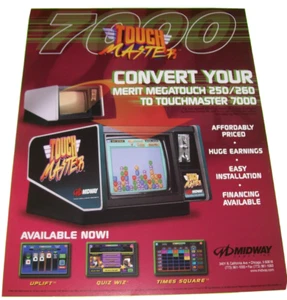 Touch Master 7000 Arcade Flyer Original Vintage UNUSED Promo Art Megatouch #2 - Picture 1 of 3