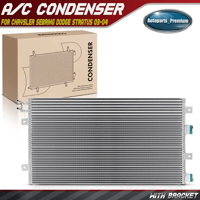 Condensador de aire acondicionado flujo paralelo con soporte para Chrysler Sebring Dodge Stratus 03-04 Foto 1 de 4