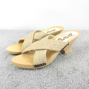 Zapatos Bernie Mev para mujer talla 7 elásticos tejidos correa tacones madera años 70 vintage - Imagen 1 de 11