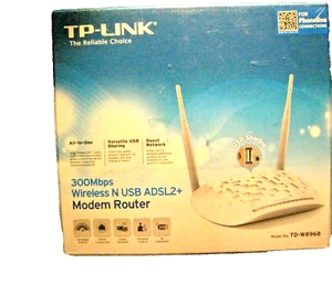 TP-LINK N USB (TD-W8968) Wireless ADSL2+ Modem Router *BRAND NEW & SEALED* - Picture 1 of 7