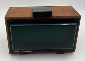Elektronika 6.15 UdSSR Vintage Holz Soviet Digital Nixie Wecker #1406 - Bild 1 von 12