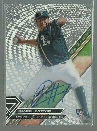 2017 Topps High Tek Autographs #HTJCO Jharel Cotton (ref 74705) - Image 1 of 1