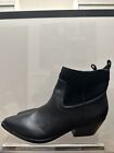 $450 Veronica Beard Women?S Kinsley Leather Ankle Boots  Black Size 8.5M