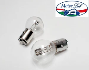 2 x Lampadina biluce BA 20D (12V 45/40W) fanale anteriore Vespa Moto Enduro - Foto 1 di 1