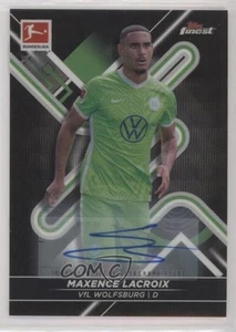 2021 Finest Bundesliga Black Wave Refractor /150 Maxence Lacroix Rookie Auto RC - Picture 1 of 4