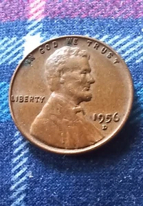 Lincoln Wheat 1956 un centavo DDO con llanta "L", RPM error # 762! - Imagen 1 de 7