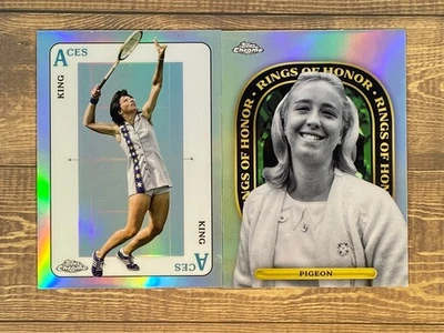Tarjetas Topps 2021 cromadas tenis Kristy Pigeon #ROH-7 y Billie Jean King # As-3 Foto 1 de 4