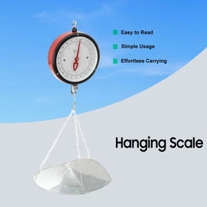 10kg/22lbs Double-sided Supermarkets Dial Hanging Scale Circular Hanging Scale - Bild 1 von 12