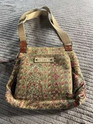 Bolso de mano Fossil Sydney mediano de cuero para mujer marrón/verde/rojo  Foto 1 de 4