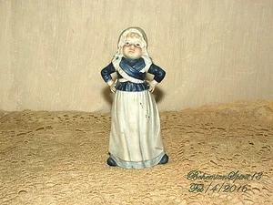 ANTIGUO VESTIDO TRADICIONAL DE PORCELANA BISQUE NIÑA HOLANDESA DÉCADA DE 1930 6"" COMO ESTÁ MUÑECA - Imagen 1 de 7