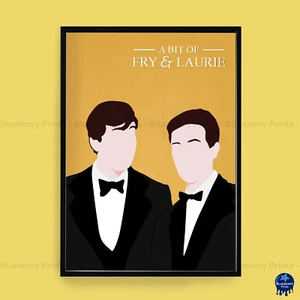 A BIT OF FRY AND LAURIE Comedy Characters Minimalist Art Poster Print (3 Sizes) - Picture 1 of 6