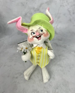 Muñeca Annalee 2006 6" Easter Spring Boy Bunny con flores #060606 con etiqueta - Imagen 1 de 13