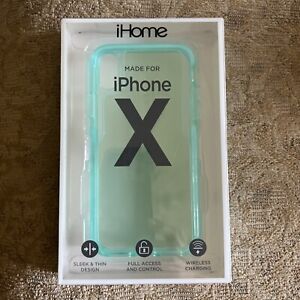 NEW iHome Impact Case For iPhone X -  Blue/Green - Supports Wireless Charging