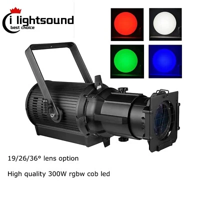 19°/26°/36°lens option RGBW LED 300W Profile Spot Leko Light Theater Stage Light - Image 1 of 4