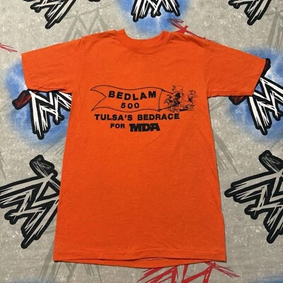 Camiseta Bedlam 500 Tulsa's Bedrace para MDA para hombre S de colección años 80 puntada única Foto 1 de 4
