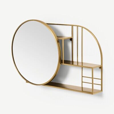 Beautiful Leyla Graphic Wall Shelf With Mirror From Made.com Brand New Unopened • 79.49€