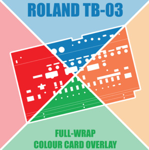 Full-wrap card overlay for the Roland TB-03 bassline synth (by Novalays)
