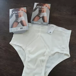 2 JOCKEY Herren Slip: Classic Cotton Rib Y-Front mit Eingriff, weiß, 2 XL, neu - Bild 1 von 2