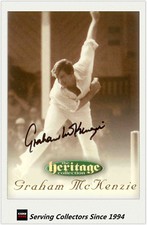 1996 Futera Cricket Heritage Collection Signature Card NO60 G. McKenzie